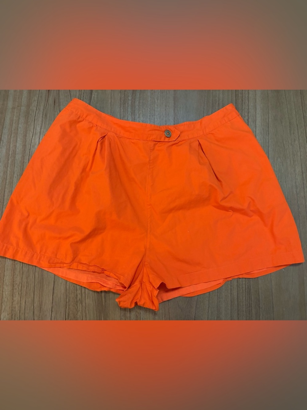 🆕 MAEVE Anthropologie 20 ✨ plus size Women's High-Rise Orange Cotton Shorts NWOT